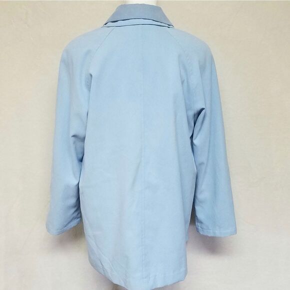LONDON Fog Blue Double Collar Jacket Coat Medium P - Picture 6 of 8